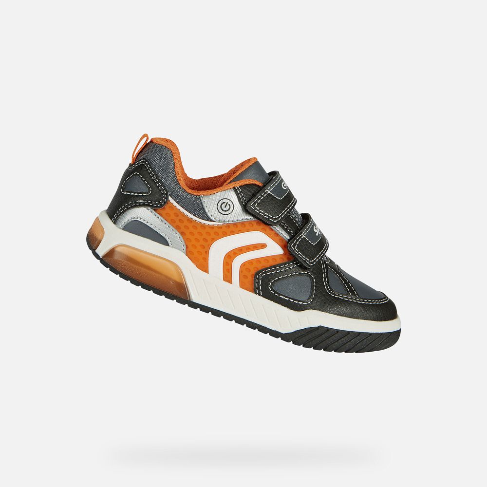 Tenis Geox Menino Pretas/Laranja - Inek - FOHEV8927